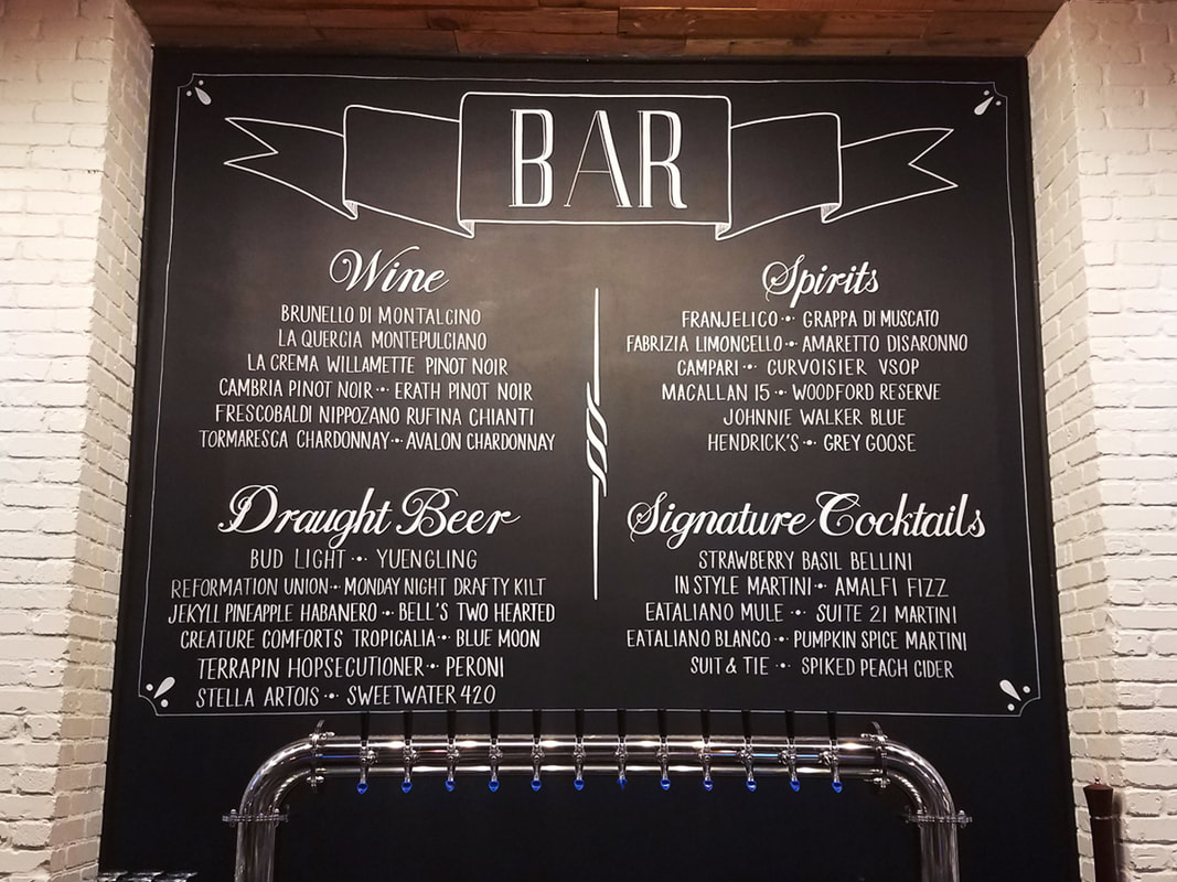 Bar Restaurant Menu Chalkboard