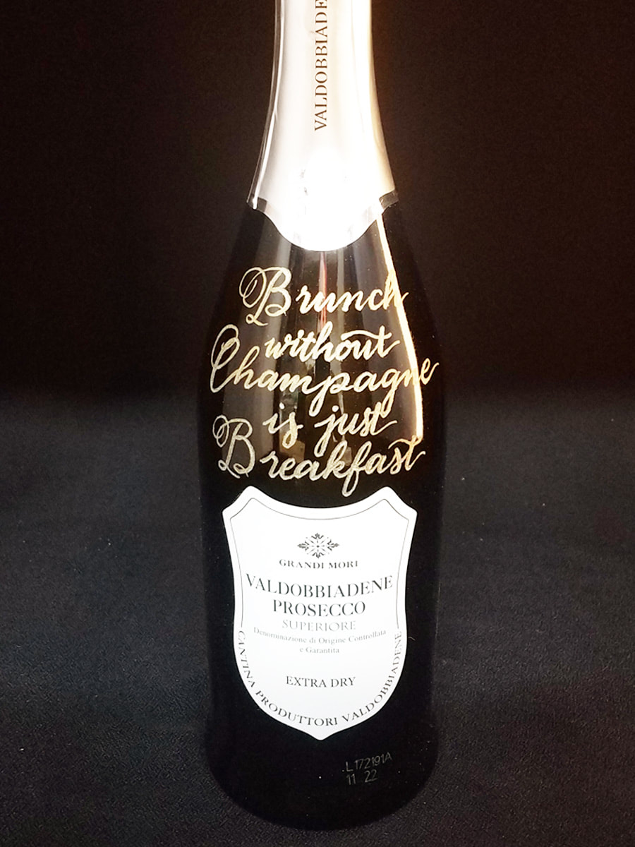 Custom Engraving Prosecco Champagne Bottle